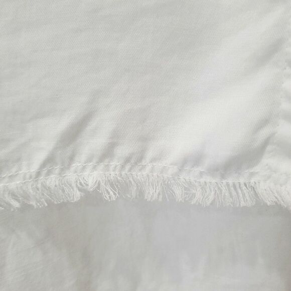 Cloth & Stone( Anthro)Raw Hem White Tencel Button Down Shirt, Med - Picture 6 of 6